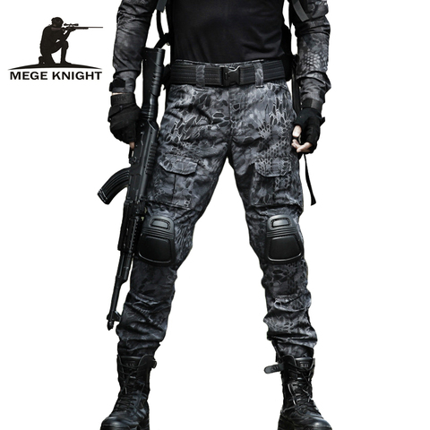 MEGE 12 Camouflage Couleur Tactique Vêtements Armée de Combat Uniforme, Militaire Pantalon Avec Genouillères, Airsoft Paintball Vêtements ► Photo 1/6