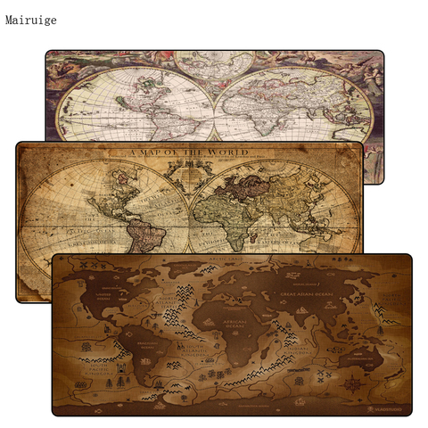 Mairuige – grand tapis de souris carte du monde, XXL, 400x900x3mm, pour gamer, coussin de Table de bureau, décoration de maison pour CSGO DOTA ► Photo 1/6