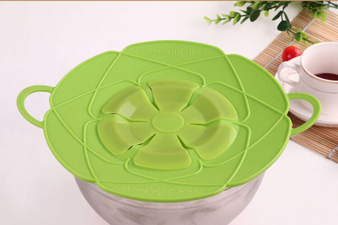 Couvercle de fleur en Silicone, 2 pièces/lot, couvercle de casserole anti-déversement 25.5cm ► Photo 1/1