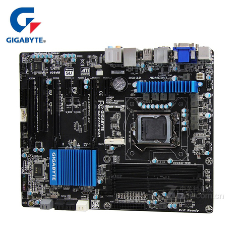 100% Gigabyte GA-Z77X-D3H DDR3 Carte Mère USB3.0 32G Z77X-D3H Bureau SATAIII Systemboard PCI-E 3.0 Z77X LGA 1155 Z77 Utilisé ► Photo 1/1