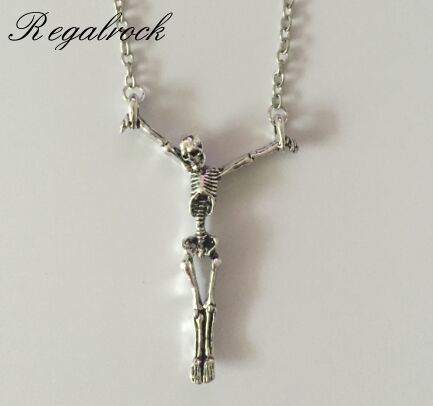 Regalrock – collier gothique avec pendentif crâne, bijoux d'halloween, squelette d'âme ► Photo 1/1