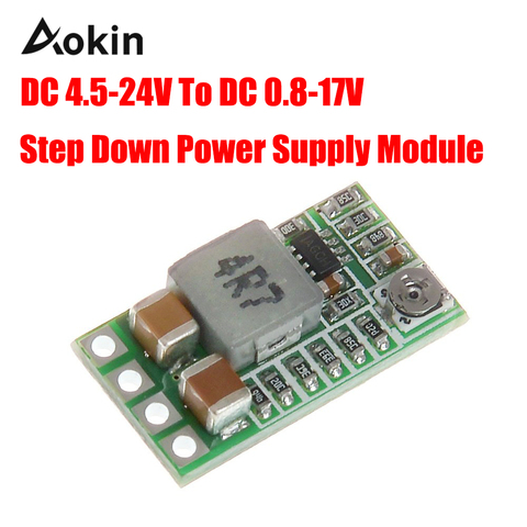 Module d'alimentation électrique Ultra-petit DC-DC, convertisseur Buck 3a réglable, 1.8V 2.5V 3.3V 5V 9V 12V pour kit de bricolage Arduino ► Photo 1/6