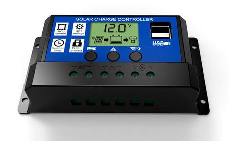 Panneau solaire systerm contrôleur 10A 20A 30A 12 V/24 V LCD PWM Solaire Contrôleur Batterie PV panneau de cellules chargeur Régulateur ► Photo 1/1