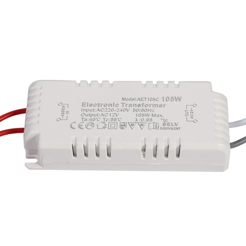 Transformateur électronique 105W, variable 220V-12V, pour lampe halogène, alimentation électrique ► Photo 1/6