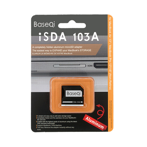 BaseQi-adaptateur de carte Micro SD /TF pour MacBook Air 13 