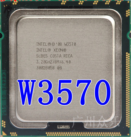 Intel Xeon W3570 w3570 3.2GHz LGA1366 8 mo L3 Cache/Quad Core/CPU de serveur, livraison gratuite ► Photo 1/1