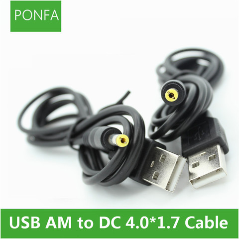 Câble d'alimentation USB A vers cc, 1M, 3A, noir, 4.0x1.7, 4.0x1.7mm, 4.0x1.7mm, 4.0x1.7mm, câble de charge, 3 pieds ► Photo 1/5