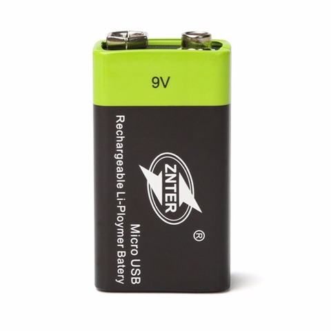 ZNTER Ultra-efficace 9V 600mAh USB Rechargeable 9V Lithium polymère batterie pour caméra RC Drone accessoires ► Photo 1/3