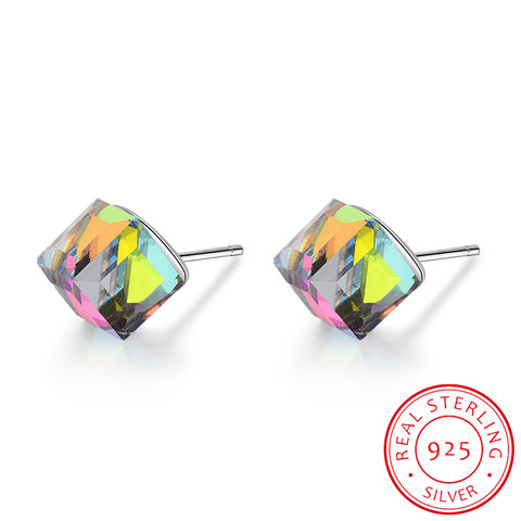 Lekani – boucles d'oreilles de Piercing en cristal Swarovski pour femme, bijoux en argent Sterling 925, cubique, cadeaux, vente en gros ► Photo 1/6