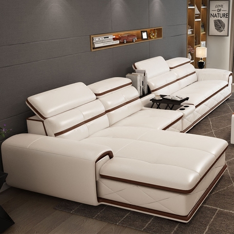 2022 nouveau dubai meubles sectionnel luxe et moderne coin cuir salon arabe en forme de l 1 2 3 canapé design et prix ensemble ► Photo 1/6