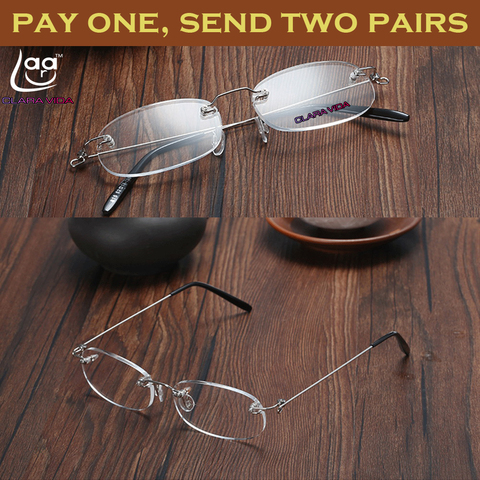 2022 offre spéciale offre spéciale Hmc hommes Leesbril deux paires! Sans monture lumière anti-dérapant unisexe lunettes de lecture + 1 + 1.5 + 2 + 2.5 + 3 + 3.5 + 4 928 ► Photo 1/6