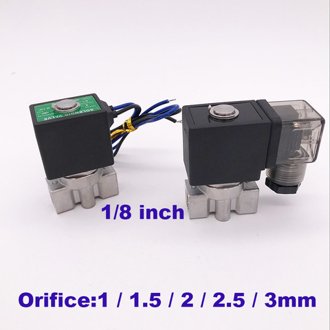 Electrovanne à eau en acier inoxydable, normalement proche 2 voies NC 1/8 