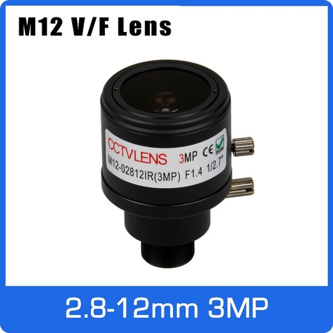 Objectif CCTV Varifocal 3 mégapixels 2.8-12mm M12 monture 1/2.7 pouces mise au point manuelle et Zoom pour caméra IP/AHD 720P 1080P livraison gratuite ► Photo 1/3
