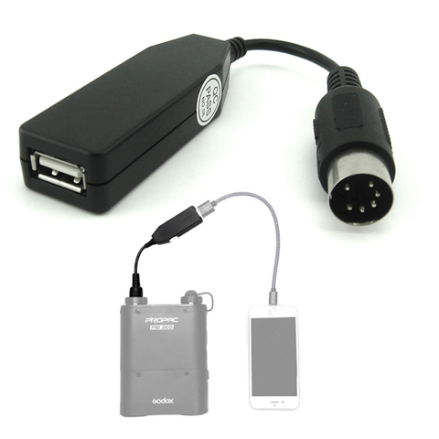 Godox – Pack de batterie Flash PB-USB, PB960 PB820, connecteur d'alimentation, adaptateur, câble convertisseur pour téléphone portable intelligent, ordinateur portable ► Photo 1/4