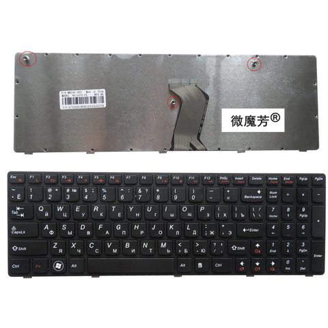 Clavier russe pour ordinateur portable LENOVO, nouveau, pour IdeaPad G560 G560A G565 G560L g55a G560E RU, cadre noir ► Photo 1/1