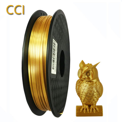 Soie pla 3D imprimante filament 1.75mm 0.5kg brillant soyeux or 500g 3d stylo impression filament riche lustre métal métallique matériel CCI ► Photo 1/1