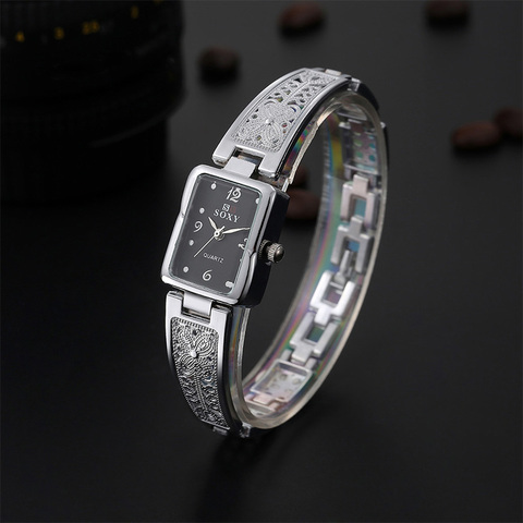 2022 nouveau SOXY marque femmes mode Bracelet montre de luxe or/argent Quartz montre femmes robe montres dames montre Relogio Femini ► Photo 1/6