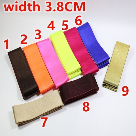 Bandes élastiques de couleur spandex 38MM, surface lisse, sangle élastique pour vêtements, sacs, pantalons, caoutchouc élastique, bricolage, accessoires de couture ► Photo 1/3