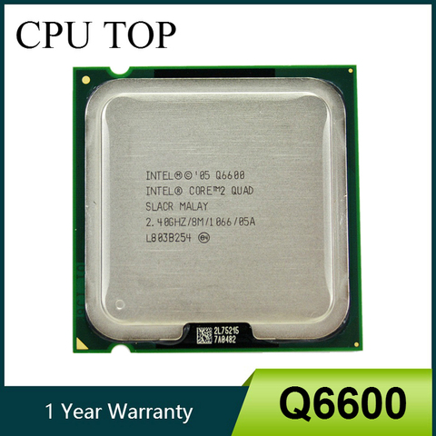 Processeur Intel Core 2 Quad Q6600, SL9UM SLACR, 2.4GHz, 8 mo, 1066MHz, prise 775 ► Photo 1/2