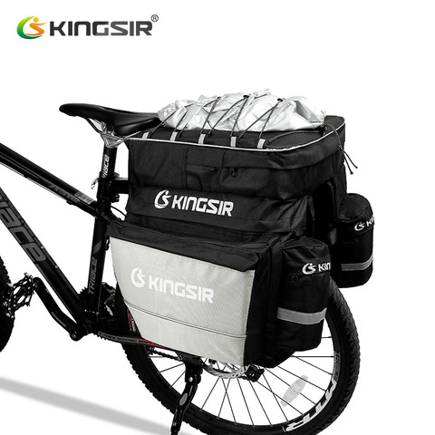 1 porte-bagages grand Volume pour vélo, porte-bagage arrière, sac à bagages avec ceinture fixe et housse étanche, livraison gratuite ► Photo 1/1