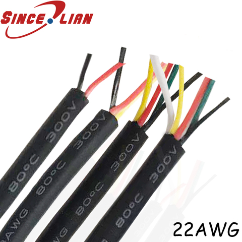 Câble d'alimentation de 10 mètres UL2464 en PVC 2C/3C/4C/5C, 22awg, fil de cuivre étamé multi-cœurs, câble de Signal Audio ► Photo 1/1