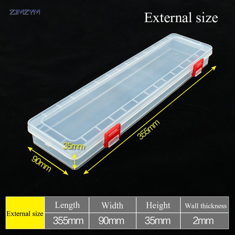 Nouveau 14 pouces longue bande Transparent Portable bijoux boîte à outils conteneur anneau pièces électroniques vis perles composant boîte de stockage ► Photo 1/6