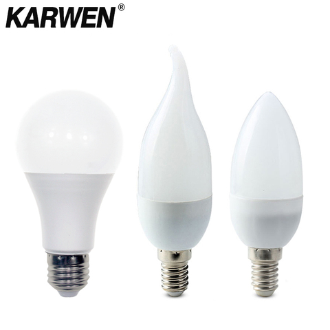 Ampoule LED haute puissance E27 E14, lampe à haute luminosité 3W 5W 7W 9W 12W 15W 18W AC220 240V blanc froid chaud ► Photo 1/6