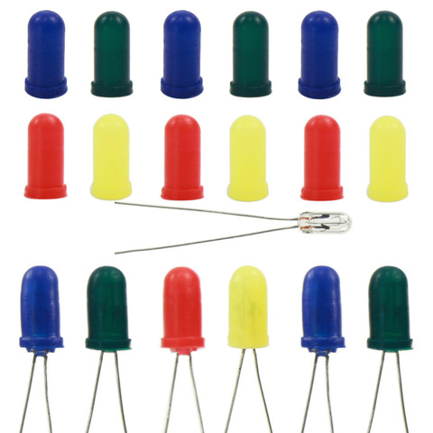 Bouchons/couvercles en caoutchouc pour ampoules led, Grain de blé, 3mm, 4 couleurs différentes, 100 pièces, XPT01M ► Photo 1/6