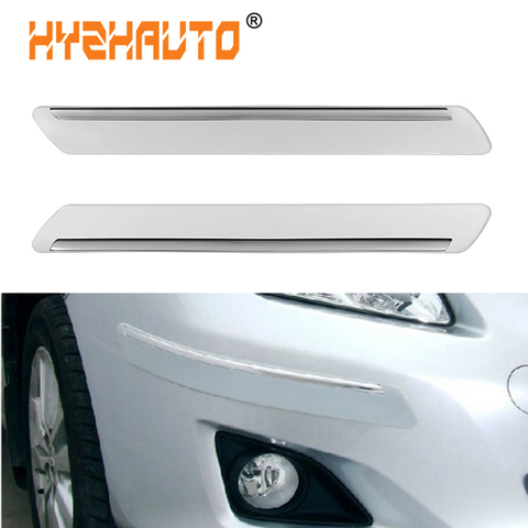 HYZHAUTO – bande de protection Anti-collision pour pare-choc de voiture, 2 pièces, noir, blanc, gris, autocollant de voiture ► Photo 1/6