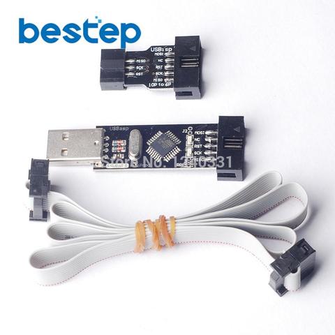 USBASP/USBISP + STK500 adaptateur 10 broches à 6 broches 3.3V/5V AVR programmateur ligne de téléchargement USB ATMEGA128 ATMEGA8 USBASP AVRISP ► Photo 1/3