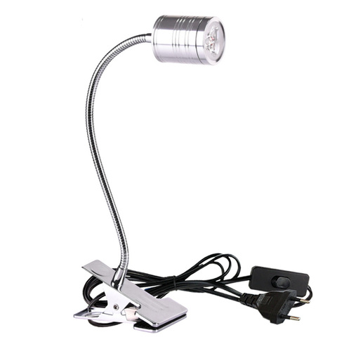 Lampe de bureau LED 3W 5W avec prise ue, réglable, pince pour soins oculaires, avec interrupteur, pour lit de lecture, AC85-265V ► Photo 1/6