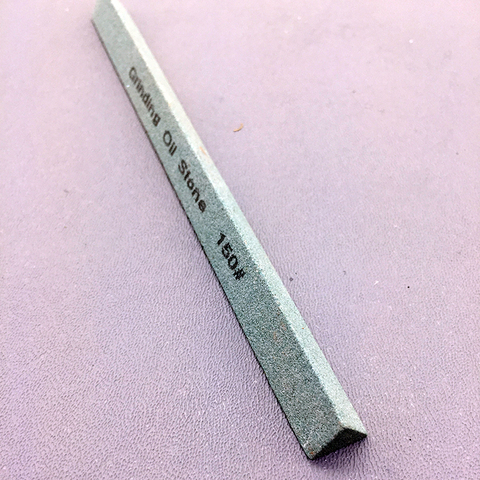 Aiguiseur de couteau triangulaire dentelé pierre à aiguiser en carbone vert 150*12mm barre de sable 120-1200 grain ► Photo 1/2
