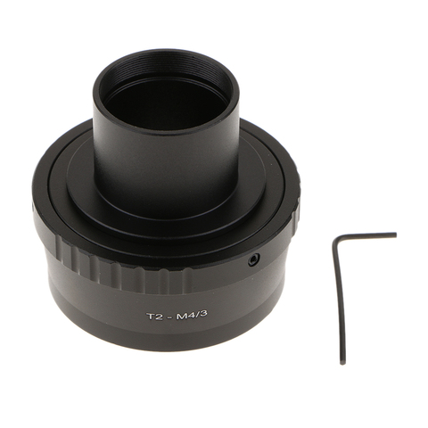 Anneau T T2 pour Olympus Panasonic Micro 4/3 adaptateur d'objectif d'appareil photo + Tube de montage 1.25 pouces-noir, accessoires utiles durables ► Photo 1/6