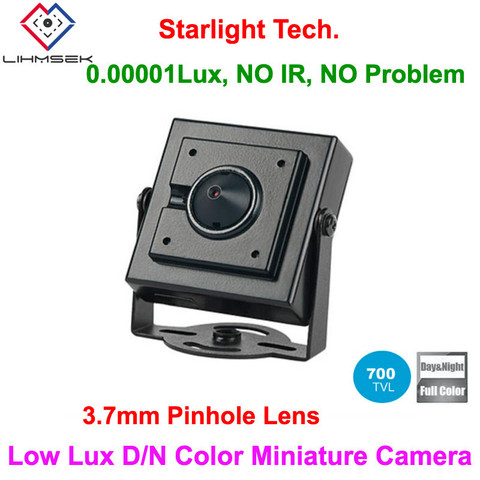 Lihmsek Sony CCTV Super faible Lux 0.00001Lux Image couleur jour et nuit Mini caméra CCD caméra de sécurité avec lentille sténopé 3.7mm ► Photo 1/6
