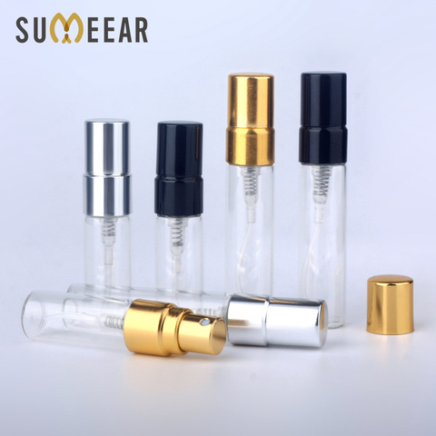 Flacon pulvérisateur d'échantillon en verre transparent pour femmes, flacon de Parfum de voyage, conteneur atomiseur, 3ml, 5ml, 100 pièces/lot ► Photo 1/6