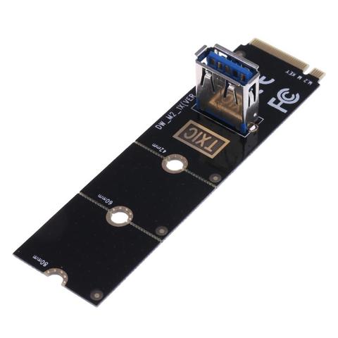NGFF M.2 à USB3.0 convertisseur adaptateur carte graphique carte d'extension M.2 NGFF à PCI-E X16 Slot carte de transfert minière m2 Riser carte ► Photo 1/6
