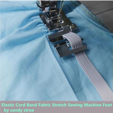Chaud élastique cordon bande tissu Stretch domestique Machine à coudre partie accessoires pied presseur #9907-6 7YJ26-2 ► Photo 1/6