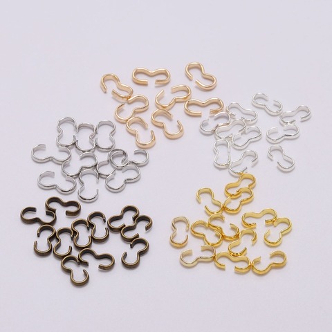 Lot de 100 fermoirs en laiton pour fabrication de bijoux, 4x8mm ► Photo 1/6