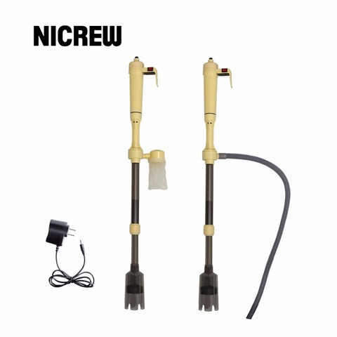 Nicrew Électrique Aquarium Gravel Cleaner Filtre À Eau Rondelle Siphon Vide Pompe À Eau pour Fish Tank Aquarium Accessoires Propres ► Photo 1/6