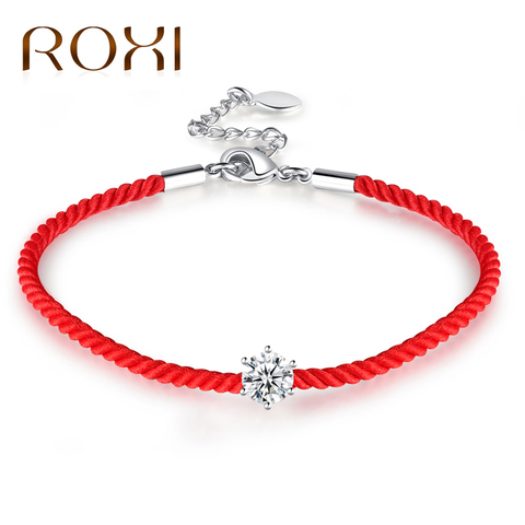 ROXI autrichien rond cristal breloque Bracelets pour femme fil rouge ligne corde Bracelet à la mode Bracelets femme boho bijoux pulseras ► Photo 1/6