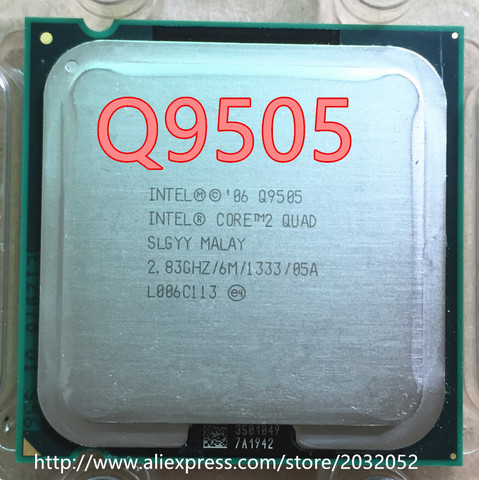 Intel Core2 Quad processeur Q9505 6M Cache/2.83G/1333M FSB LGA775 CPU de bureau (fonctionnement 100% livraison gratuite) q9505 peut fonctionner ► Photo 1/1