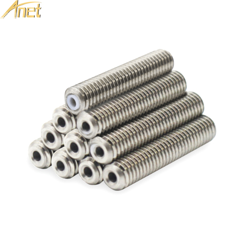 Livraison gratuite 10 PCS blanc PTFE tube à l'intérieur M6X30 Buse téflon Gorge pour MK8 Tube Makerbot Anet A8 A2 3D Imprimante Extrudeuse HotEnd ► Photo 1/1