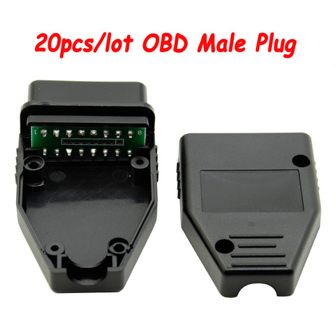 Prise mâle OBD avec connecteur PCB 16 broches, adaptateur OBD II, connecteur OBDII J1962, tête de prise pour le Diagnostic de voiture, 20 pièces/lot ► Photo 1/6