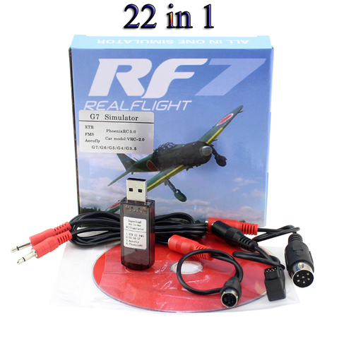 Câble de simulateur de vol USB 22-en-1 RC, mise à niveau, prise en charge de Realflight G7, Phoenix 5.0 AEROFLY, série FMS ► Photo 1/4