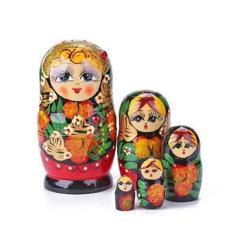 Bois Russe poupées gigognes Matryoshka poupées Babushka peinture à la main ours Poupee Russe poupée artisanale décor à la maison amusant anniversaire enfant cadeaux ► Photo 1/6