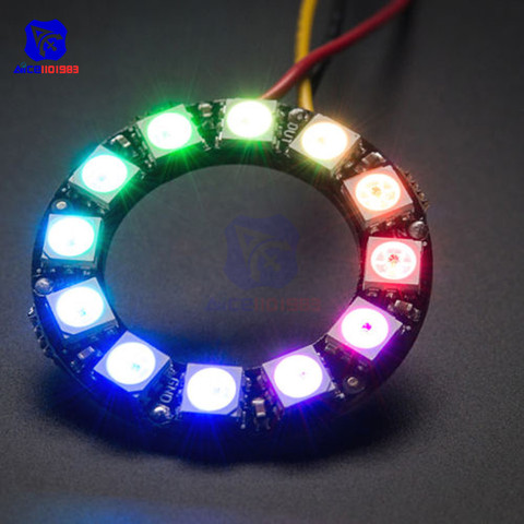 Anneau rvb LED 12 Bits WS2812 WS2812B 5050 RGB LED Module série de contrôle de pilote intégré par point pour contrôleur Arduino I2C ► Photo 1/5