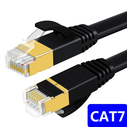 CAT7 Lan câble RJ45 cat 7 câble rj 45 Ethernet réseau câble court cordon de raccordement 30cm 10m 15m 20m pour ordinateur portable routeur XBox PC câble ► Photo 1/6