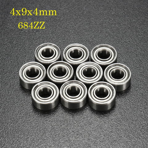 Roulements à billes miniatures, Kit en acier pour moteur de quadricoptère, 10 pièces/ensemble 684ZZ, 4x9x4mm, ABEC-5 684 ► Photo 1/6