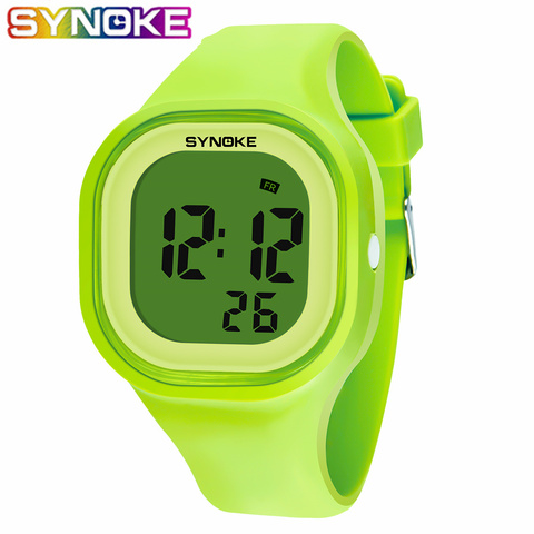 SYNOKE – montre numérique colorée Silicone LED pour enfants, montre-bracelet Sport pour filles et garçons ► Photo 1/6