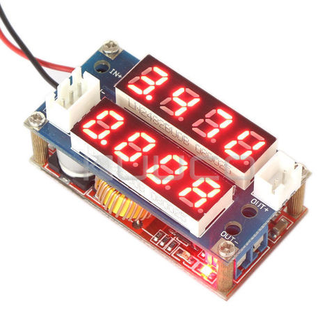 Régulateur de tension cc Buck/adaptateur cc 5V-30V à 0.8V-29V 12v 19v 24v 5A convertisseur de puissance chargeur de CC-CV + voltmètre numérique ampèremètre ► Photo 1/1